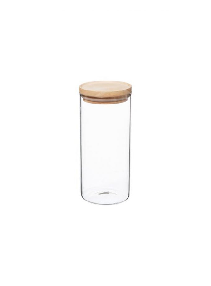 TKS -  Glass Jar with Wood Lid 1.3L
