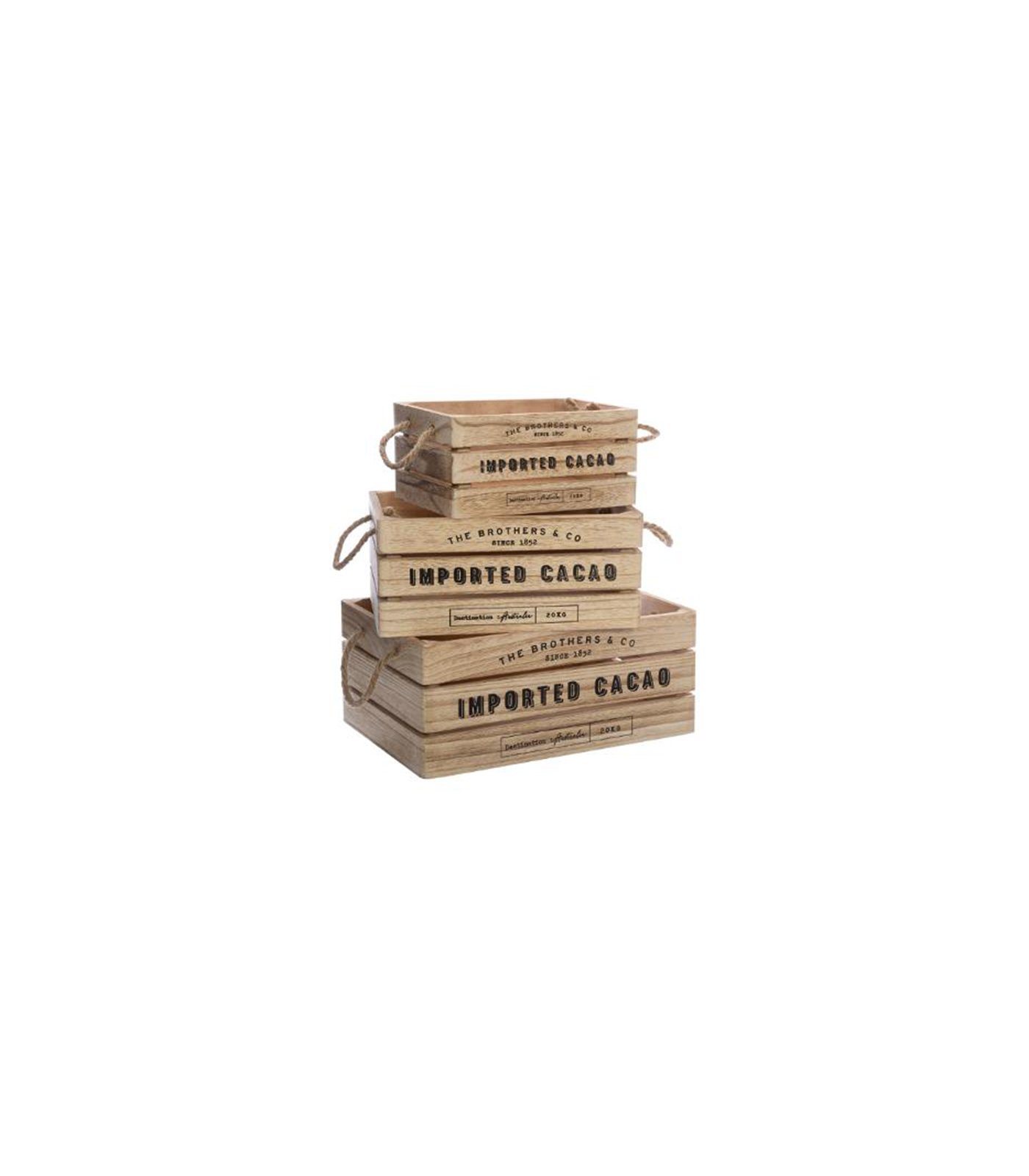 TKS - Wooden Crates 35cm Natural
