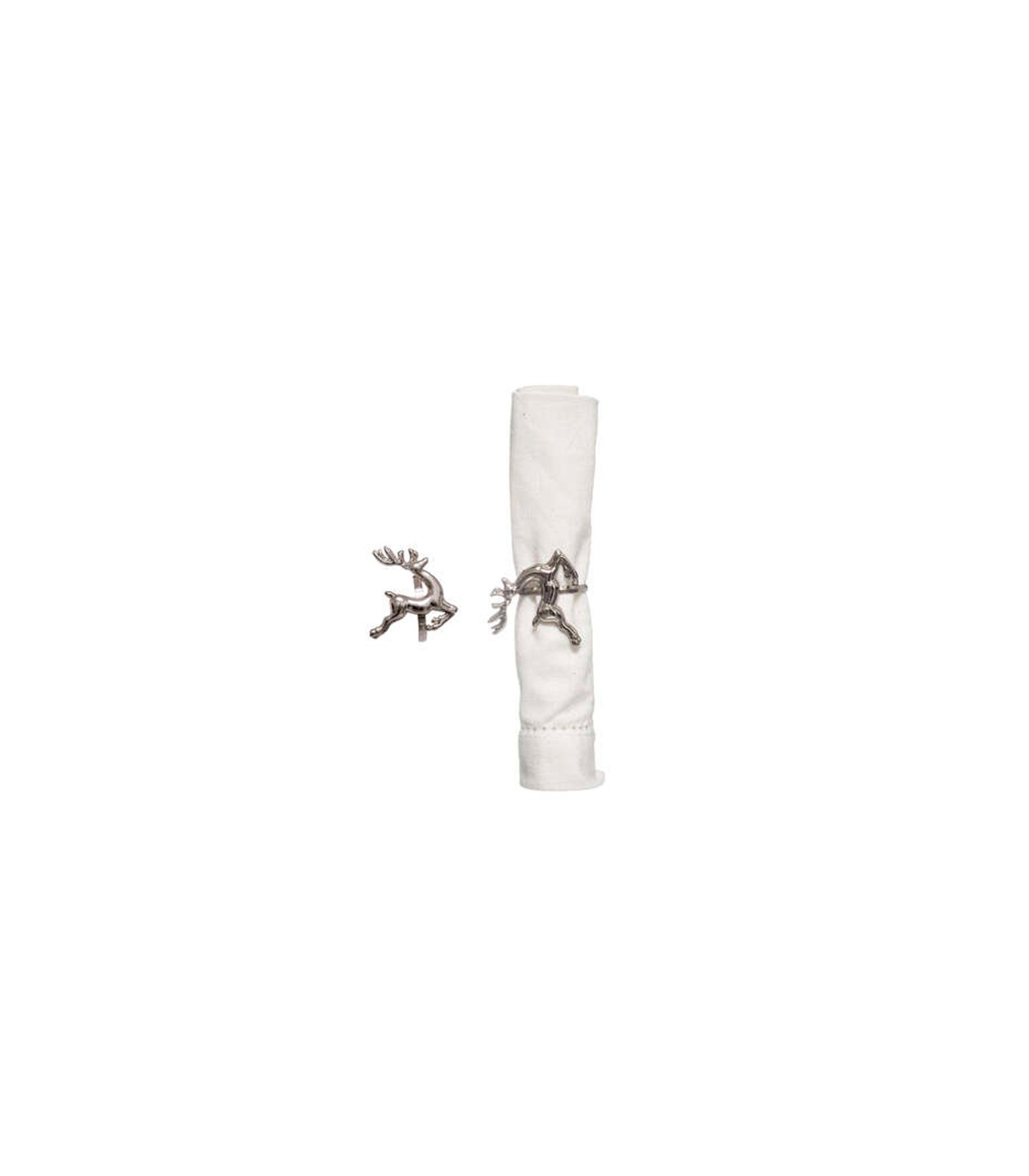 TKS - Napkin Ring Deer Silver, 2pcs