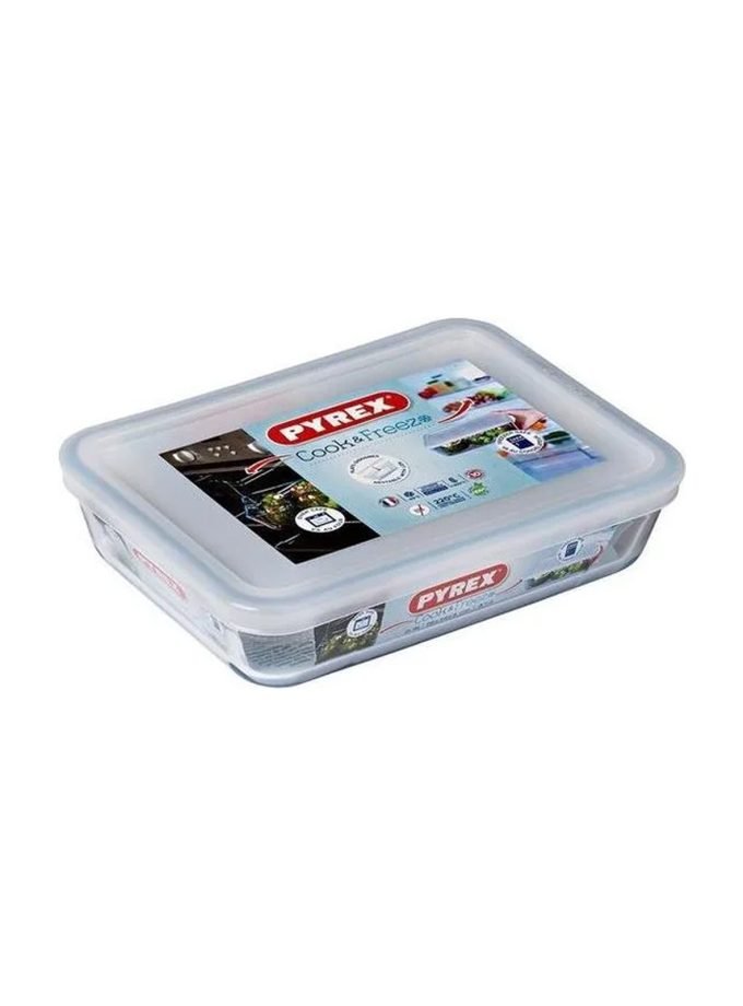 Pyrex - Cook & Freeze Bowl Rectangular w. Lid 19x14