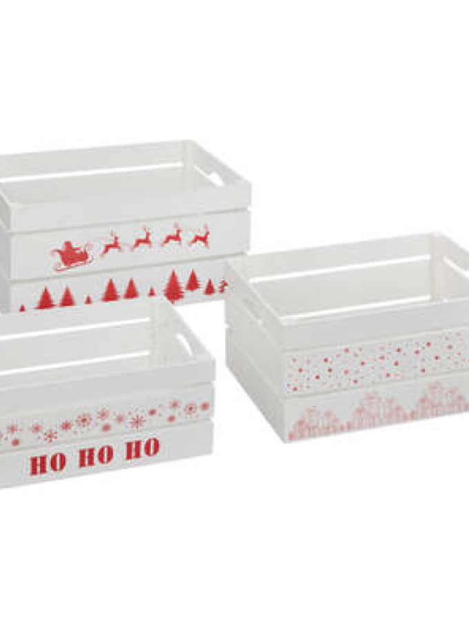 TKS - Christmas Wooden Crate Small L30xD20xH13.8