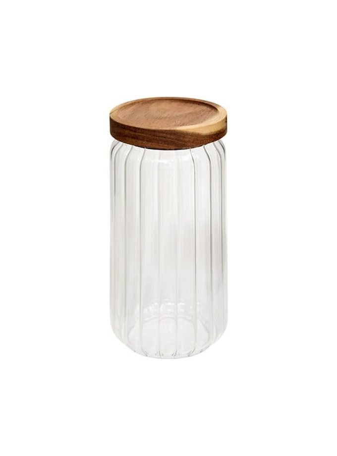 TKS – Harmony Glass Jar with Acacia Lid 1L